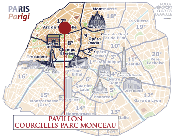 Hotels Paris, Map